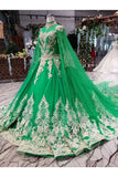 Ball Gown Wedding Dresses High Neck Top Quality P25KGYTJ