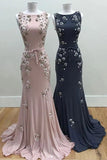 Mermaid Long Evening Dress With Beads Gorgeous Prom Dress PMMLNBP8