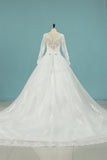 2024 Scoop Wedding Dresses A Line Long PNHEM828