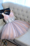 2024 Tulle Homecoming Dresses A Line V Neck PHKHZPGZ