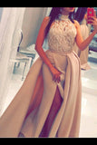 High Neck Satin Mermaid Prom Evening Dress With PZ8C2KNG