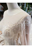 Ball Gown Wedding Dresses Scoop Long Sleeves Top Quality Appliques PFA91HLD