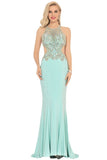 2024 Prom Dresses Scoop Beaded Bodice Mermaid Spandex PX69NZA7