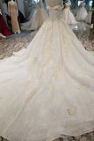 2024 Lace Wedding Dresses Off-The-Shoulder Long Sleeves PH7GP61L