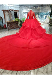 Ball Gown Wedding Dresses High Neck Aline Top Quality Appliques PPLRDT61