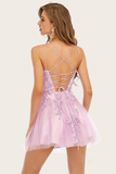 Blue Jay Spaghetti Straps Homecoming Dress