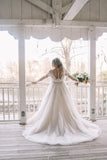 Elegant A Line Long Sleeves Plus Size Lace Wedding Dresses