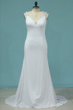 2024 New Arrival Scoop Mermaid Wedding Dresses Chiffon P767FZFP