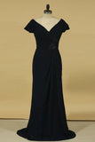 2024 New Arrival V Neck With Ruffles Mother Of The Bride Dresses A P5S1NTT5