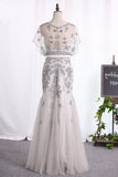 2024 New Arrival Scoop With Beading And Sash Mermaid Tulle P6E6RNP1