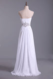 2024 Sweetheart Chiffon Floor Length A Line Prom Dress PP8K95RH