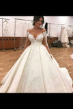 Ball Gown Tulle Wedding Dresses Long Sleeves PHFPBLLL