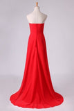 2024 Prom Dresses Sweetheart Fitted And Pleated Bodice A Line PR5HLJBJ