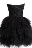 Mini Princess Strapless Ruffled Homecoming Cocktail Dress