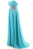 Sweetheart Beading Floor-length Chiffon Prom Dress Evening Gown