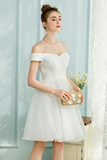 A-Line/Princess Satin Ruffles Sweetheart Sleeveless Sweep/Brush Train Dresses