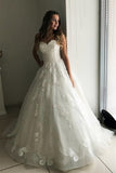 Sweetheart Appliques Organza Long Wedding P89SE3B8