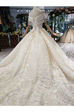 Ball Gown Wedding Dresses Off The Shoulder Top Quality Appliques PDK6762S