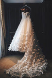 2024 Sweetheart Wedding Dresses A Line Tulle PDK6K9XZ