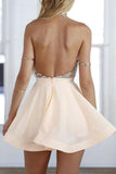 2024 A Line/Princess Halter Homecoming Dresses Chiffon Open Back PLP5N57A