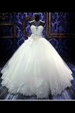 Ball Gown Sweetheart Tulle Wedding Dresses Strapless PBXC6H3T