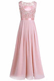 Wedding Bridesmaid Dress Chiffon Elegant Floor Length P8CEZG2S