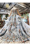 Ball Gown Wedding Dresses Scoop Short Sleeves Top Quality Appliques PXHFNK7Q