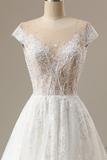 Applique Beading Ball Gown Wedding Dress