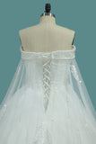 2024 New Arrival Bling Wedding Dresses Off The Shoulder A Line Tulle PE4QTRX8