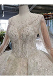 Ball Gown Wedding Dresses Scoop Top Quality Appliques PGGAME26