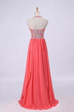 2024 Prom Dresses Empire Waist Halter Floor Length PZAAF5FJ