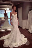 2024 Spaghetti Straps Open Back Wedding Dresses Mermaid PBZTPTGQ