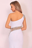 2024 Spandex One Shoulder Mermaid Sweep Train Prom PRKTR1A2