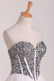 2024 Homecoming Dresses Sweetheart Beaded Bodice A Line PH4N3ZZ1