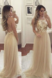 2024 Cheap Price Elegant A Line Prom Dresses Halter Open Back Tulle PHTDSFKK