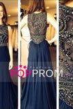 2024 Hot Selling Scoop A Line Full Length Prom Dress Beaded Tulle Bodice With Chiffon Skirt Ready To P9CE8T4M