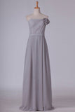 2024 Sheath Bridesmaid Dresses Strapless Chiffon With P3TMRZTN