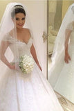 Modest Ivory Wedding Dresses Pretty Beading Wedding Gowns P59FT65G