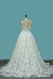 2024 V Neck Lace Mermaid Wedding Dresses With Applique PZ46RAAM