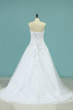 2024 New Arrival Wedding Dresses Sweetheart Tulle With Applique PL38GATM