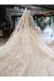 Ball Gown Wedding Dresses Long Sleeves Sweetheart Top Quality Appliques PD9J52PK