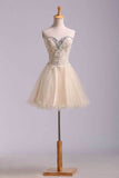 2024 Lovely Homecoming Dresses A Line Sweetheart Short Mini Color PCLYZJM9