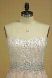 2024 Prom Dresses Sweetheart Tulle With Beading And Rhinestones PC8PMGH7