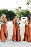 Simple Long Halter Bridesmaid Dresses, A-Line Backless Sexy Bridesmaid Dress STI15392