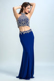 2024 Halter Prom Dresses Beaded Bodice With PNE4FLN6