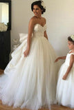 2024 Sweetheart Wedding Dresses A Line Tulle With PR8RSFRF