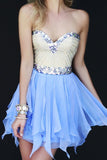 2024 Stunning Homecoming Dresses Sweetheart A Line Short/Mini With Beads PQPBX8ZF