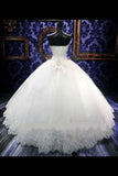 Ball Gown Sweetheart Tulle Wedding Dresses Strapless PBXC6H3T