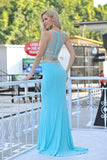 2024 Two-Piece Scoop Prom Dresses Mermaid P8H9YALY