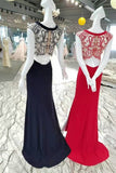 2024 Simple Bling Mermaid Prom Dresses Zipper Up Scoop Cap Sleeves PEJ6XBLS